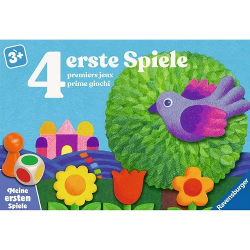 Ravensburger 4 erste Spiele – Spielesammlung für Kinder - Die Spielesammlung ?4 erste Spiele? bietet vier spannende Farbwürfelspiele mit einfachen Regeln und kurzer Spieldauer für viel Spaß und Unterhaltung für die Kleinen.