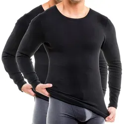HERMKO Unterziehshirt 3640 - 2er Pack Herren Longsleeve aus 100% Bio-Baumwolle - Herrenunterhemden aus 100% Bio-Baumwolle, OEKO-TEX® zertifiziert, ideal für nachhaltige Mode und höchsten Tragekomfort.