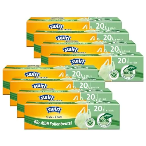 Swirl Bio-Müll Folien-Beutel 20l mit Tragegriff
