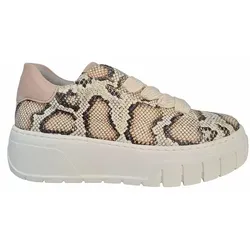 Gabor Python white rouge Schnürer in Beige, Gr. 39 - Sportlicher Schnürer in ansprechendem Design. Mit bequemem Keilabsatz und hochwertigem Leder für optimalen Tragekomfort und Stil.