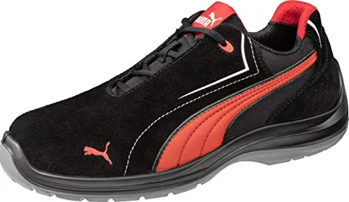 PUMA Safety Touring Black Suede Low Sicherheitsschuhe S3 ESD SRC - Herren Industrie & Handwerk Schuhe – Motorsport-inspirierte Sicherheitsschuhe mit FAP-Durchtrittschutz und optimalem Grip für maximale Sicherheit und Komfort.