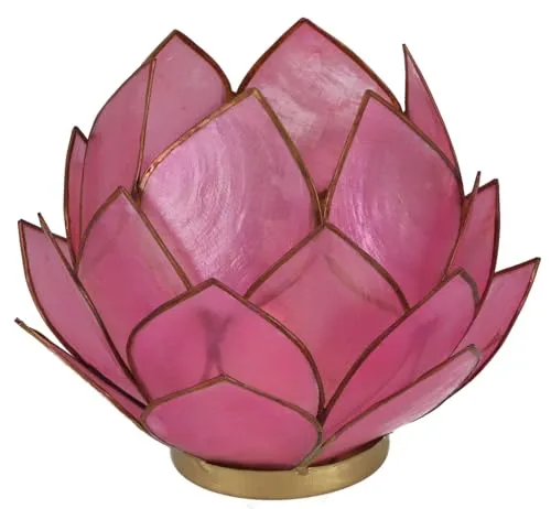 GURU SHOP Lotus Teelicht Muschel 14x10 cm - Rosa