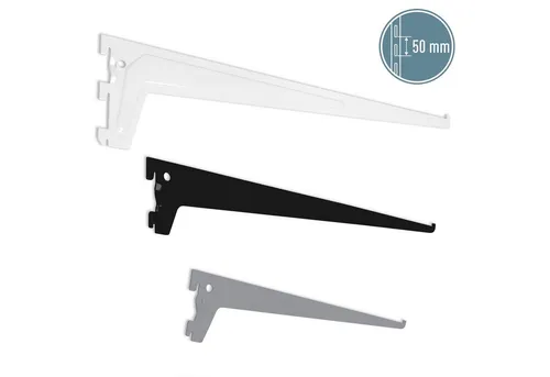 ib style Wandregal Regalbodenträger Regalträger 1-reihig weiß 25cm, Raster 50mm