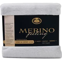 Gözze Wendbare Kuscheldecke 150 x 200 cm in silber von Gözze