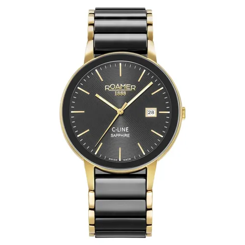 Roamer C-Line 997833 48 85 20 – Elegante Herrenuhr, 41 mm, Edelstahl
