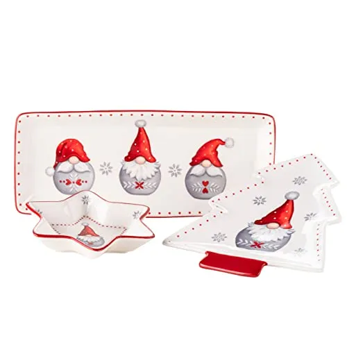 MÄSER 931974 Serie Aurela Weihnachtsteller 3er Set in grau von Mäser