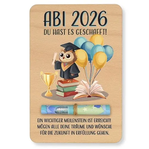 ZUKLA Geldgeschenkverpackung für Abi 15 x 10 cm