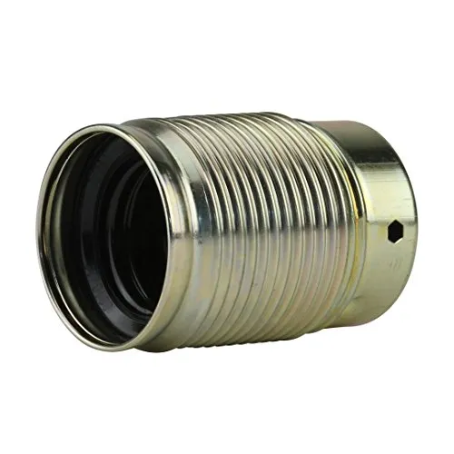 Unitec Lampen-Fassung, Außengewindemantel, E27, vermessingt