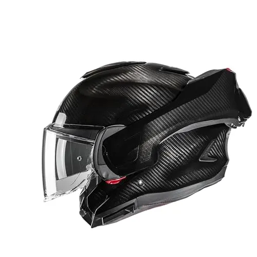 HJC F100 Carbon Solid Motorradhelm (Schwarz/Carbon) Gr: L (59)