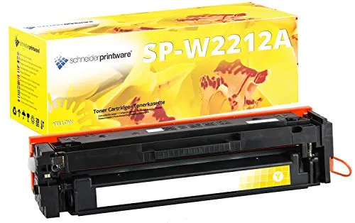 schneiderprintware [Mit Original-Chip | wiederverwendet] Toner kompatibel für HP 207A 207X W2212A gelb für HP Color Laserjet Pro MFP M255dw M255nw M282nw M283fdn M283fdw | Keine UPDATEPROBLEME