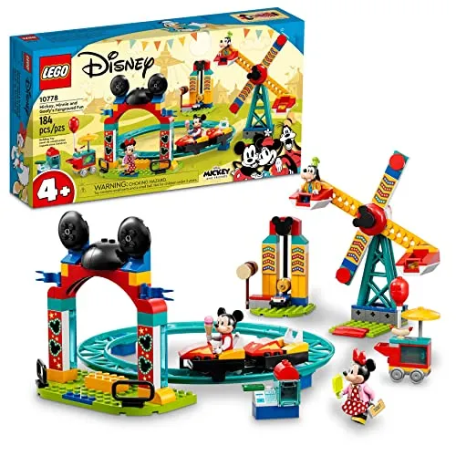 LEGO Disney Mickey and Friends - Mickey, Minnie und Goofy's Fairground Fun 10778 Bauspielzeug-Set für Vorschulkinder, Mädchen und Jungen ab 4 Jahren (184 Teile)