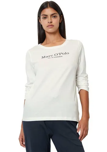 Marc O'Polo Langarmshirt Mix & Match - Damen Rundhalsshirt aus hochwertiger Baumwolle, langärmelig und angenehm zu tragen dank weichem Single Jersey. Ideal für lässige Outfits oder als Pyjamaoberteil.