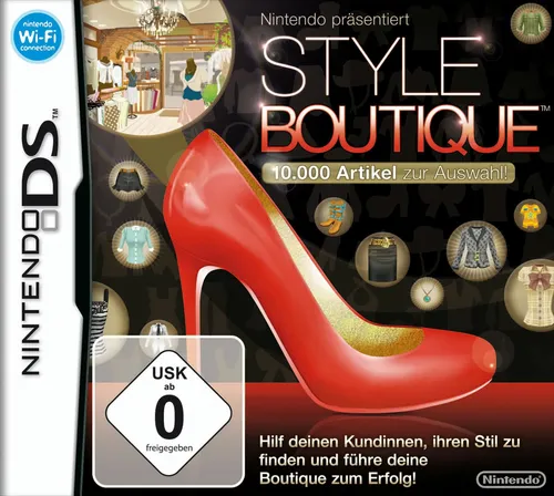 Nintendo präsentiert: Style Boutique - Mode-Simulationsspiel für Nintendo DS, mit über 10.000 Artikeln zur Erstellung individueller Outfits und der Möglichkeit, eine eigene Boutique zu führen.