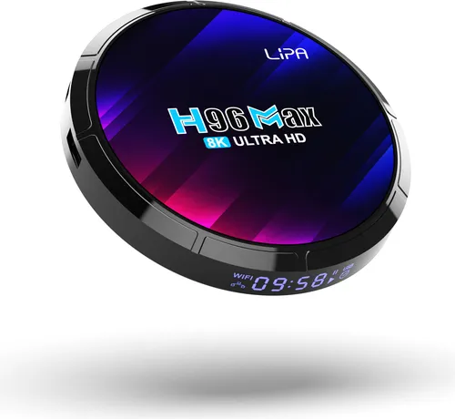 Lipa H96 Max RK3528 Android TV-Box 4-64 GB - Mediaplayer mit 8K-Decoder und Android 13, ideal für Streaming und Spiele. Genießen Sie superschnelles WLAN und Bluetooth 5.0 für ein optimales Entertainment-Erlebnis.