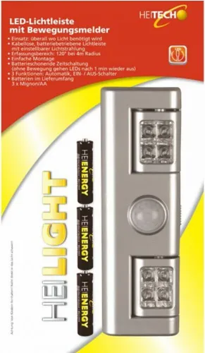 LED-Lichtleiste mit Bewegungsmelder - Nachtlichter, kabellose LED-Lichtleiste mit Bewegungsmelder und einstellbarer Lichtstrahlung, ideal für Küche, Bad oder Flur - einfache Montage und energiesparende Zeitschaltung für lange Leuchtdauer.