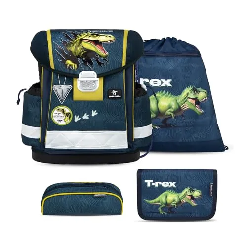 Belmil Classy Schulranzen Set 4 - teilig (403-13/AG/S) (King Dino)