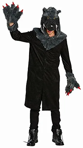 Mottoland Herren Kostüm Wolf Mantel Werwolf Karneval Fasching Halloween Gr.58