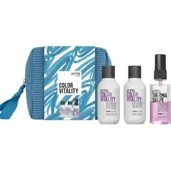 KMS Colorvitality on the go Travel Set - Shampoos - Perfektes Reiseset mit Shampoo, Conditioner und Meersalzspray zum Schutz deiner Haarfarbe und für strahlenden Glanz, ideal für den Sommer.