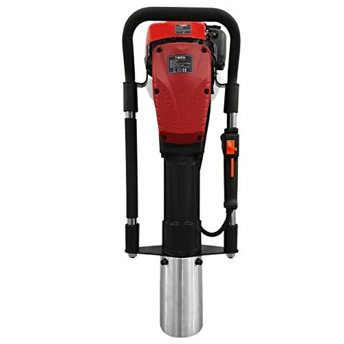 MonsterShop T-Mech 4-Takt Pfahlramme 2.0 - Akkuschrauber für effektiven Zaunbau, ausgestattet mit 4 GRATIS Aufsätzen und 900W Leistung für präzises Arbeiten.