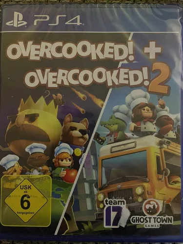 Overcooked & Overcooked 2 Bundle für PS4 - PC- & Videospiele, neu und originalverpackt - erlebe kooperative Kochabenteuer mit Freunden auf der PS4!