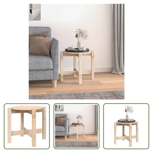 The Living Store Couchtisch aus massivem Kiefernholz, Ø 52,5 cm