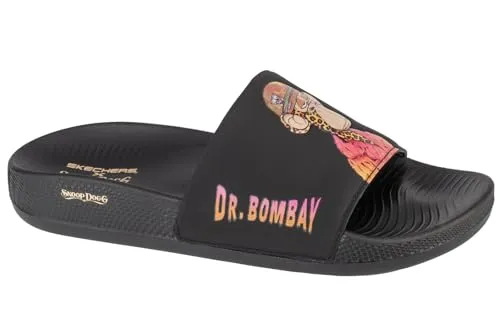Skechers Snoop Dogg Hyper Slide - Dr Bombay 251015-BBK - Schwarz - 44 - Wanderschuhe mit bequemem Slip-On Design, ideal für Herren, perfekt für entspannte Tage und Freizeitaktivitäten.