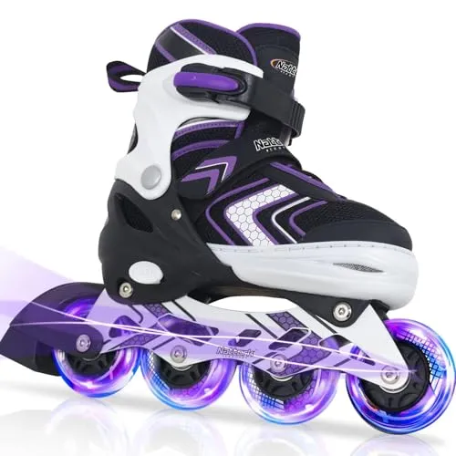Nattork Inlineskates für Kinder, verstellbar in 4 Größen von Nattork