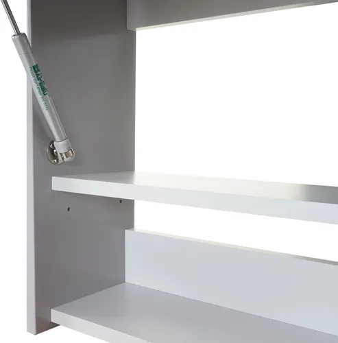 Spiegelschrank MCW-B19, hochglanz grau, 48x59cm