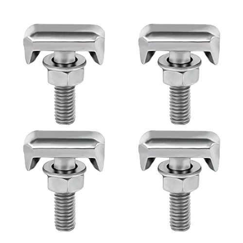 Bigxin 4 Stück T-Bolt-Batterieklemme für Auto, M6 Edelstahl 304 Ersatzterminal Universal
