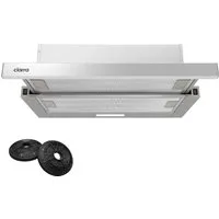 CIARRA Flachschirmhaube CBCS6906D-FBM - Effiziente Dunstabzugshaube 60cm - Dunstabzugshaube der Energieeffizienzklasse A++, mit 370m³/h Leistung für eine saubere Luft in Ihrer Küche.