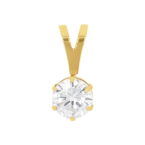 Amor Motivanhänger Damen Anhänger mit Zirkonia, 1,3 cm, Gold - Eleganter 375 Goldanhänger mit funkelndem Zirkonia, ideal für besondere Anlässe. Kommt in einer hochwertigen Schmuck Geschenkbox.