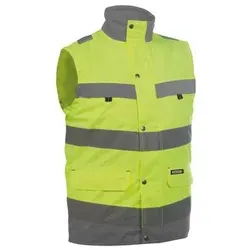 DASSY® Bilbao Warnschutz Weste XL - Neongelb/Zementgrau - Hochsichtbare Warnschutz Weste in Neongelb/Zementgrau, Größe XL. Mit atmungsaktiver, wasserdichter und winddichter Wattierung für optimalen Tragekomfort und Sicherheit bei jedem Wetter.