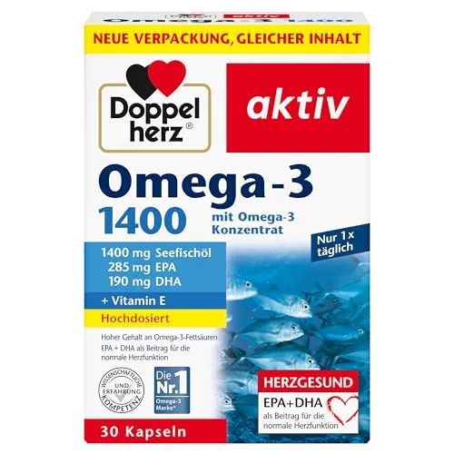 Doppelherz Omega-3 1400 Kapseln in beige von Doppelherz