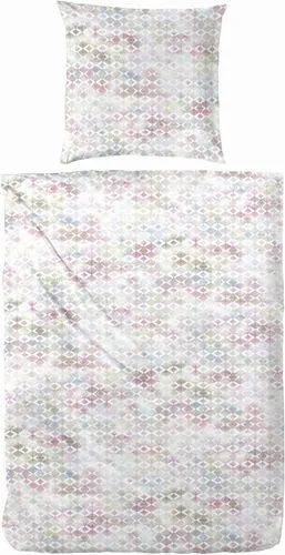 Primera Perkal-Bettwäsche Diamond-Party - Bettwäsche aus 100% Baumwolle in soften Pastelltönen, ideal für erholsamen Schlaf, mit praktischem Reißverschluss und OEKO-TEX® zertifiziert.