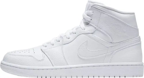 Nike AIR JORDAN 1 MID SHOE WHITE/WHITE-WHITE WHITE/WHITE-WHITE 45