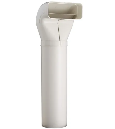 Umlenkstück Flachkanal 175x80mm auf Ø 125mm Dunstabzug Rundrohr