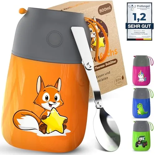 Thermobehälter für Essen Kinder – 500ml – 100% auslaufsicher