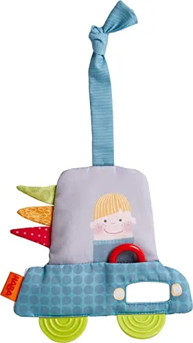 HABA 306304 - Hängefigur Mini-Flitzer, Multifunktionsspielzeug ab 6 Monaten, Blau, Blau