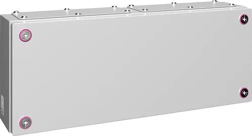 Rittal KX 1533.000 Klemmenkasten - Klemmkasten aus robustem Stahlblech, BHT: 500x200x120 mm, mit Deckel und Flanschplatte für flexiblen Innenausbau. Ideal für sichere Kabelverbindungen und einfache Montage.