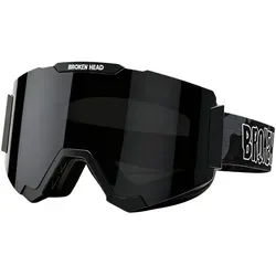 Broken Head MX-Brille Goggle Magnetic-Regulator Schwarz Camouflage - Vielseitige MX-Brille mit magnetischem Glaswechsel für klare Sicht bei jeder Lichtbedingung. Ideal für Brillenträger, sorgt für optimalen Komfort und Sicht bei jedem Einsatz.