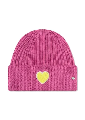 CODELLO Mütze mit Herzmotiv in Pink - Stilvolle Codello Mütze mit charmantem Herzmotiv, ideal für Damen Accessoires. Perfekt für kalte Tage und setzt modische Akzente.