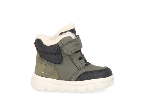 Geox B WILLABOOM Boy B AB Ankle Boot, DK Green/Black, 27 EU - Wanderschuhe mit atmungsaktiven Eigenschaften, perfekt für aktive Kinder und Outdoor-Abenteuer.