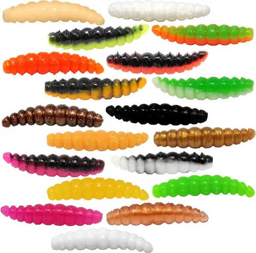 FTM Omura Baits Larvy Käse 3,5cm - 10 Gummiköder, Farbe:Honig