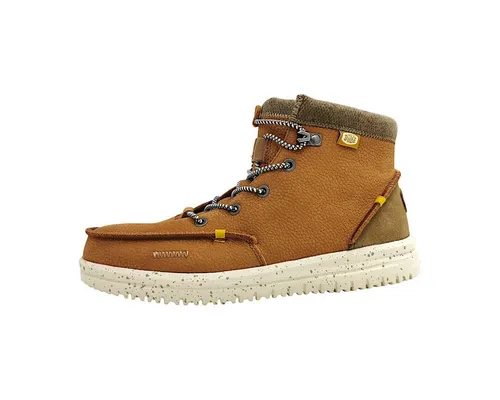 Hey Dude Bradley Herren Schnürstiefel in Braun, Größe 43 - Wanderschuhe mit leichtem Mokassin-Komfort und atmungsaktivem Textilfutter. Ideal für alle Wetterbedingungen dank der dämpfenden Memory-Schaum-Einlegesohle.