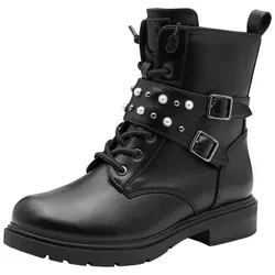 Marco Tozzi Schnürstiefel Schwarz - Wanderschuhe mit stilvollem Design, ideal für Alltag und Freizeit, bieten optimalen Tragekomfort durch hochwertige Materialien und modische Details.
