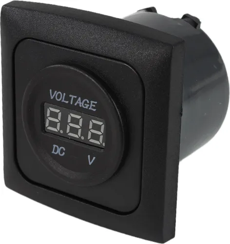 C-Line Presto Inprojal CBE Digital Voltmeter Steckdose 12/24V - Hochwertige Steckdose mit digitalem Voltmeter für 10-30 Volt, ideal für vielseitige Elektroinstallationen. Inklusive Abdeckrahmen und Berührungsschutz für sichere Anwendungen.