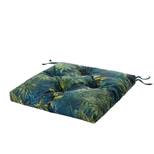 Bjird Wasserdichtes Stuhlkissen 45x45 cm – Gartenkissen für Stühle & Sessel – Dickes Sitzkissen 6 cm – Outdoor Sitzauflage für Gartenmöbel – Wetterfest & Pflegeleicht - 1 Stück - Grüne Wiese