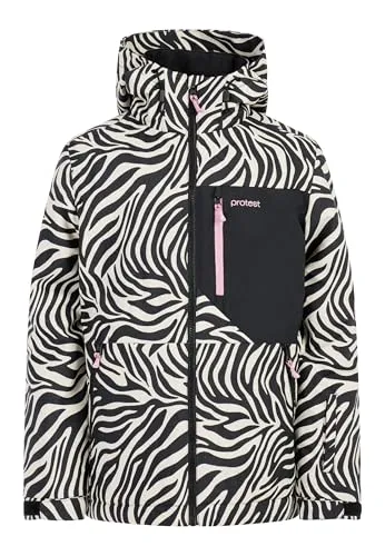 Protest PRTMinx JR Funktionsjacke - True Black - Funktionsjacke für junge Rider mit 10K wasserabweisender Außenschicht und atmungsaktiver Technologie, ideal für trockene und komfortable Tage auf der Piste.