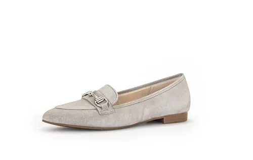 Gabor Slipper mit 30 mm Absatz, Grau - Slipper & Mokassins für Damen, aus hochwertigem Rauleder und Glattleder, ideal für komfortable Eleganz im Alltag mit einem bequemen Blockabsatz.