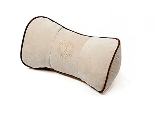 Orthopädisches Liegesessel rückenkissen bürostuhl Nackenkissen Kopfstütze Autonackenstütze, Schmerzlindernd Bei Zervikal Halskissen für Flugzeug Züg Einstellbare Gurt Abnehmbar Kissenbezug,1 Stück